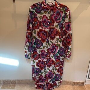 Johnny Was Long Sleeve Midi Dress